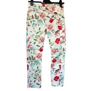 LkNew 7 For All Mankind Jen 7 Rose Cropped Skinny Jeans 0